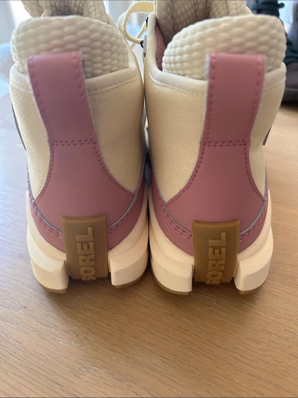 Sorel Beige Cream Pink Brown Platform Ankle Boots